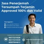 Jasa Penerjemah Tersumpah Terjamin Approved 100% Dan Valid