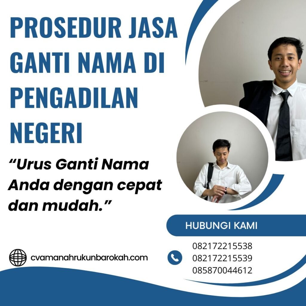 Prosedur Jasa Ganti Nama Di Pengadilan Negeri