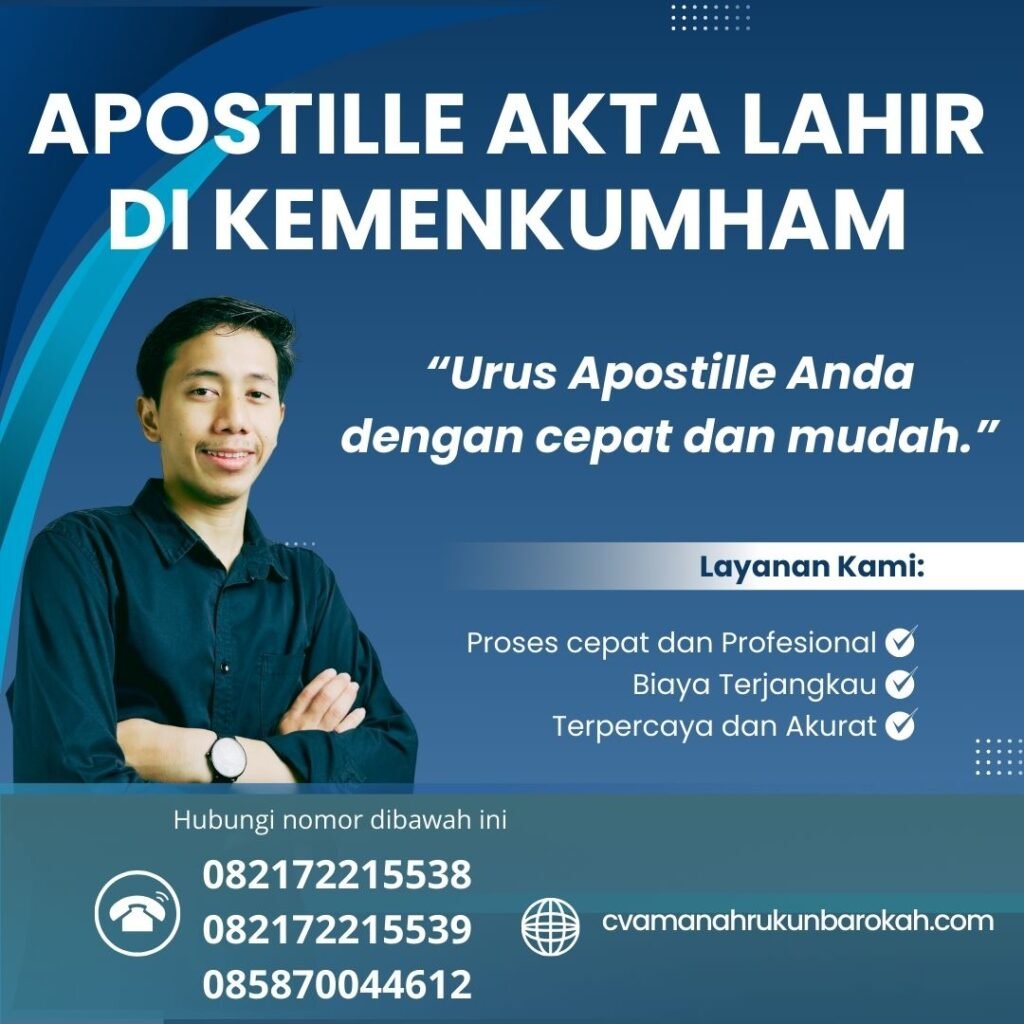 Apostille Akta Lahir Di Kemenkumham