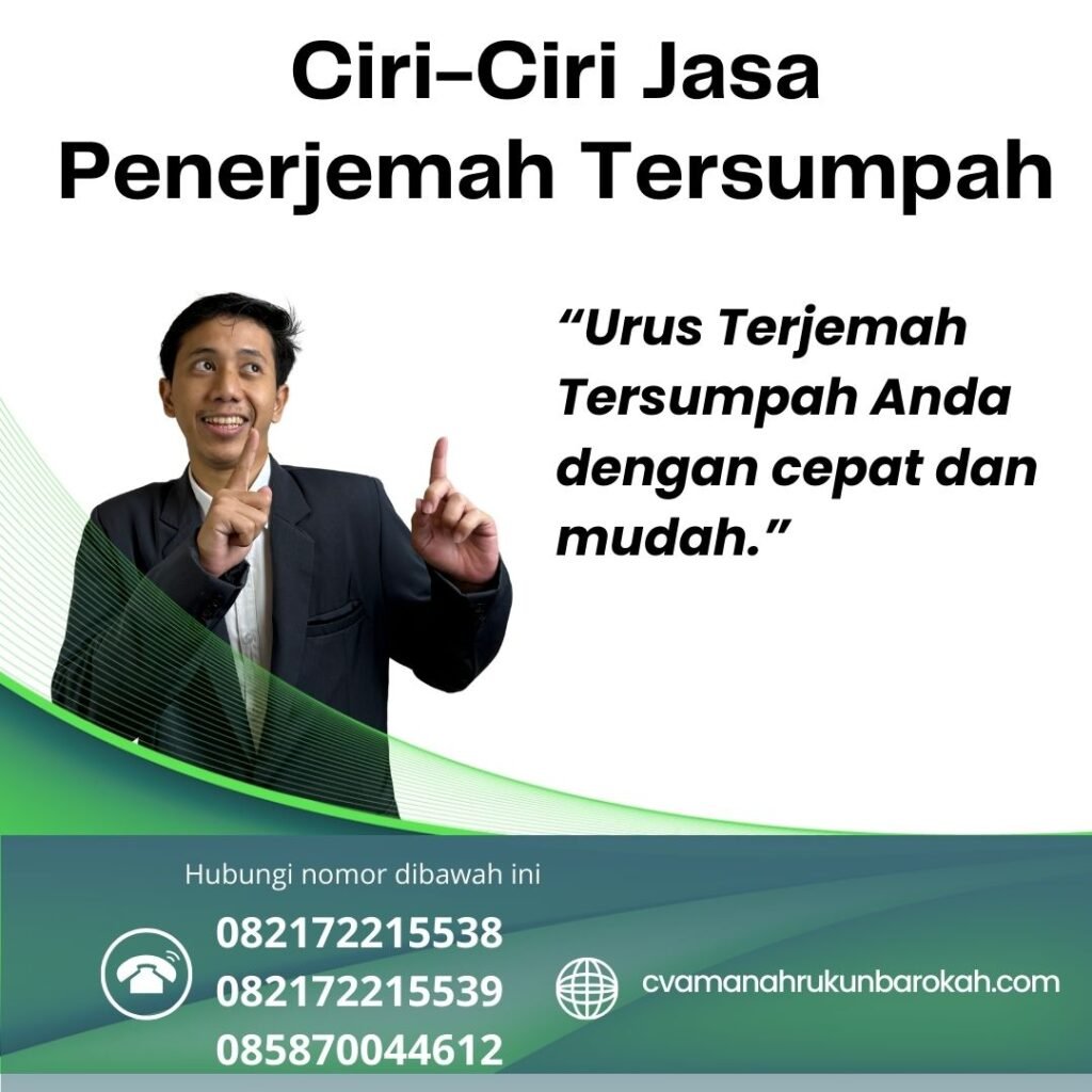 Ciri Ciri Jasa Penerjemah Tersumpah