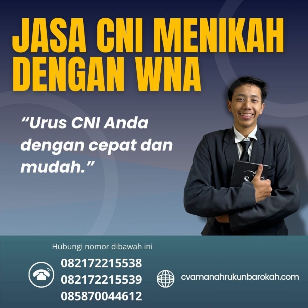 Jasa CNI Menikah Dengan WNA Jasa Cni Menikah Dengan Wna
