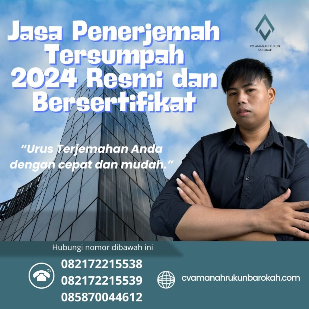 Jasa Penerjemah Tersumpah 2024 Resmi Dan Bersertifikat