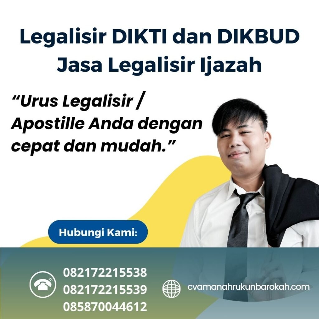 Legalisir Dikti Dan Dikbud Jasa Legalisir Ijazah