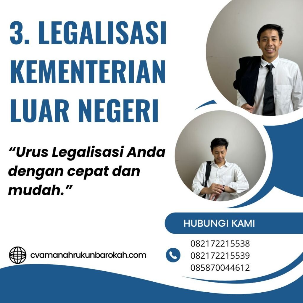 3. Legalisasi Kementerian Luar Negeri 3. Legalisasi Kementerian Luar Negeri