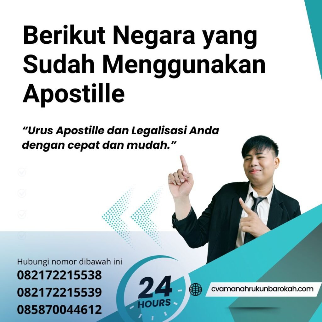 Berikut Negara yang Sudah Menggunakan Apostille Berikut Negara Yang Sudah Menggunakan Apostille