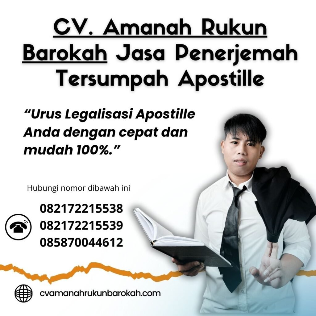 CV. Amanah Rukun Barokah Jasa Penerjemah Tersumpah Apostille Cv. Amanah Rukun Barokah Jasa Penerjemah Tersumpah Apostille