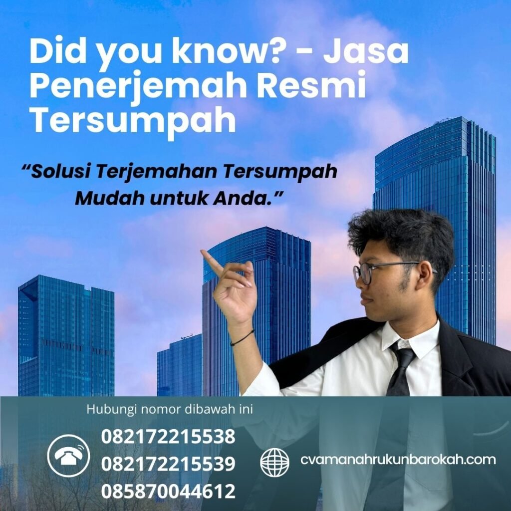 Did you know - Jasa Penerjemah Resmi Tersumpah Did You Know Jasa Penerjemah Resmi Tersumpah