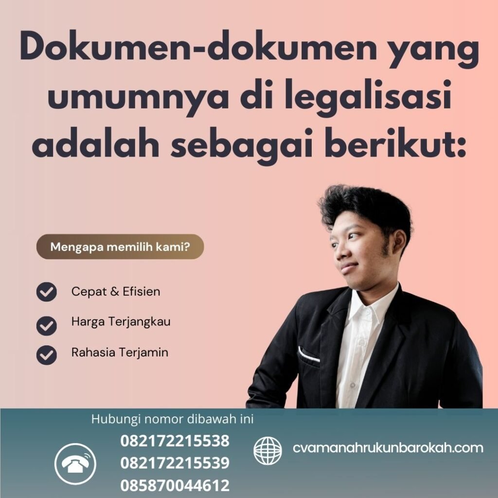 Dokumen-dokumen yang umumnya di legalisasi adalah sebagai berikut Dokumen Dokumen Yang Umumnya Di Legalisasi Adalah Sebagai Berikut