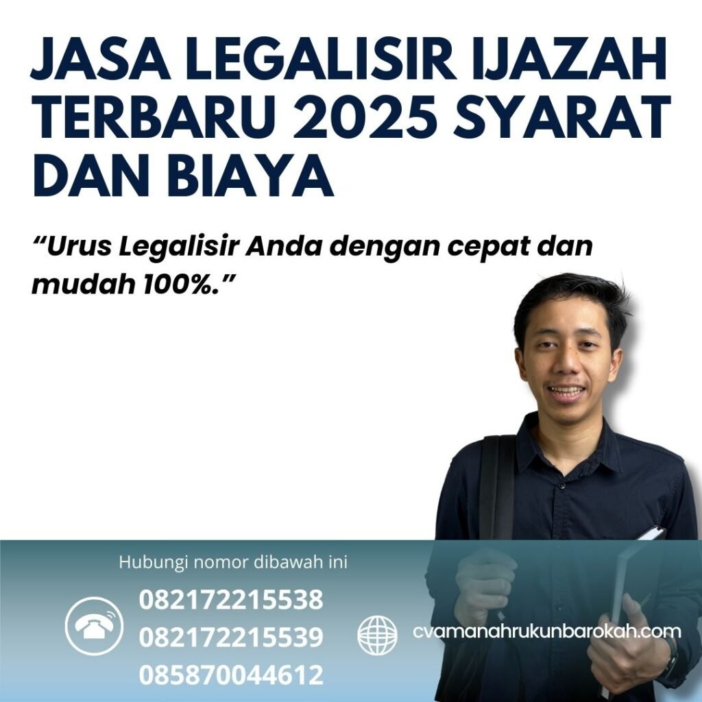 Jasa Legalisir Ijazah Terbaru 2025 Syarat Dan Biaya