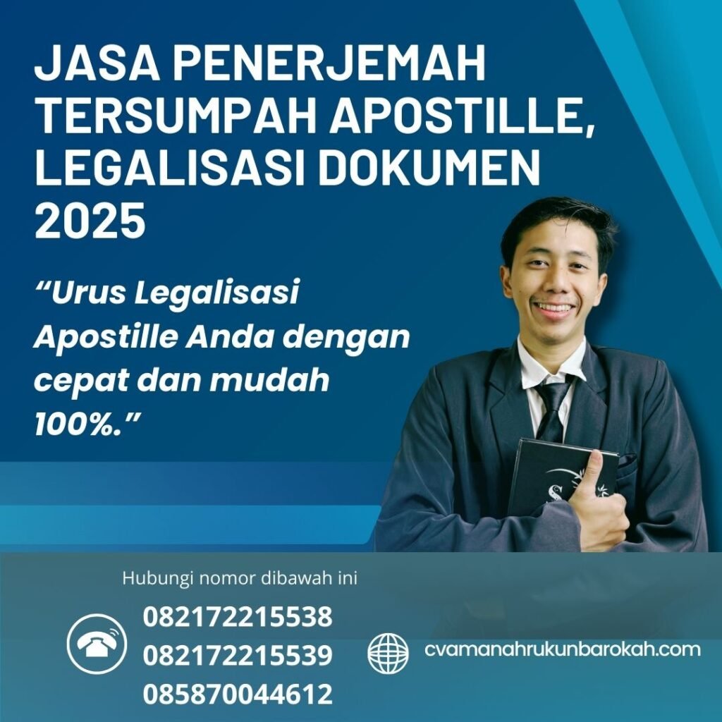 Jasa Penerjemah Tersumpah Apostille, Legalisasi Dokumen 2025