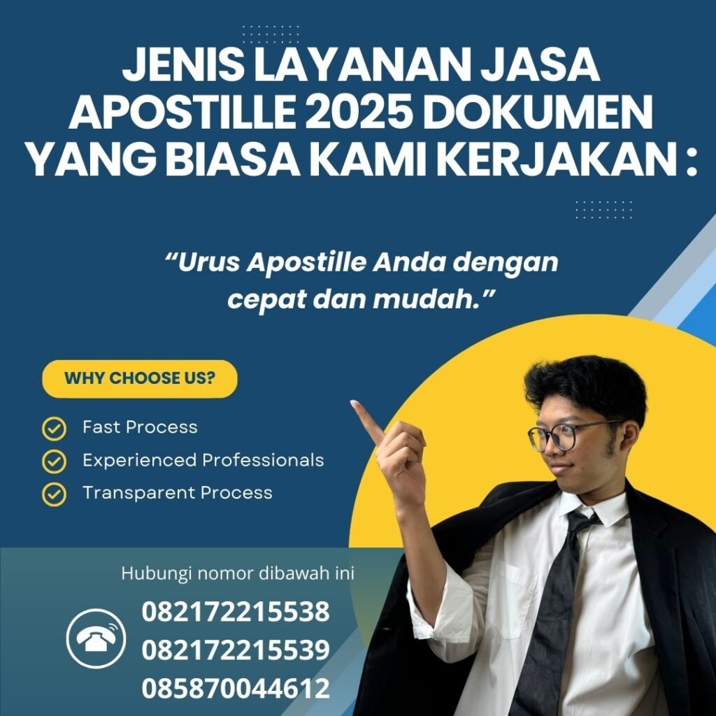 Jenis Layanan Jasa Apostille 2025 Dokumen Yang Biasa Kami Kerjakan