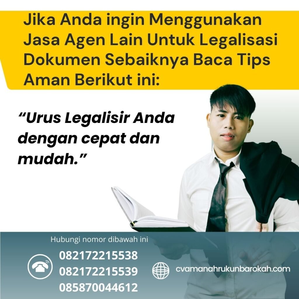 Jika Anda ingin Menggunakan Jasa Agen Lain Untuk Legalisasi Dokumen Sebaiknya Baca Tips Aman Berikut ini Jika Anda Ingin Menggunakan Jasa Agen Lain Untuk Legalisasi Dokumen Sebaiknya Baca Tips Aman Berikut Ini