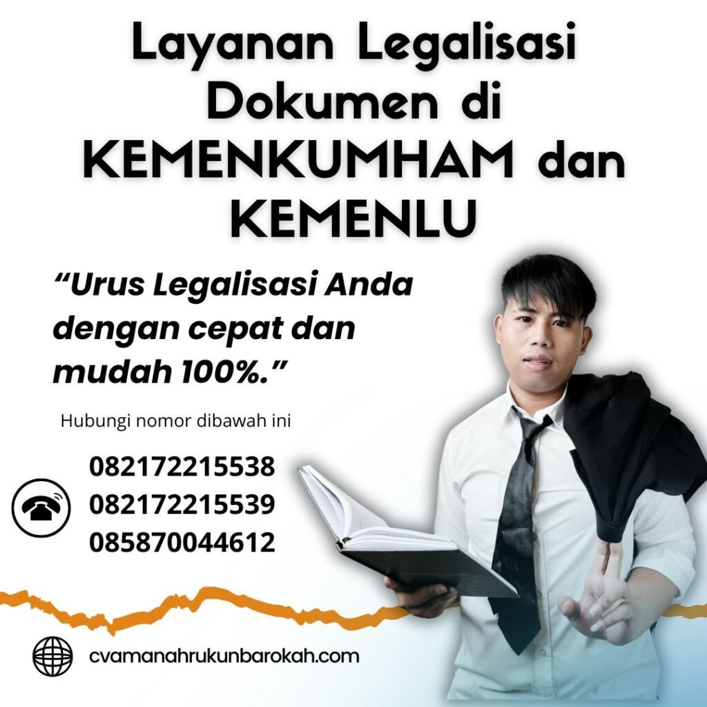 Layanan Legalisasi Dokumen Di Kemenkumham Dan Kemenlu