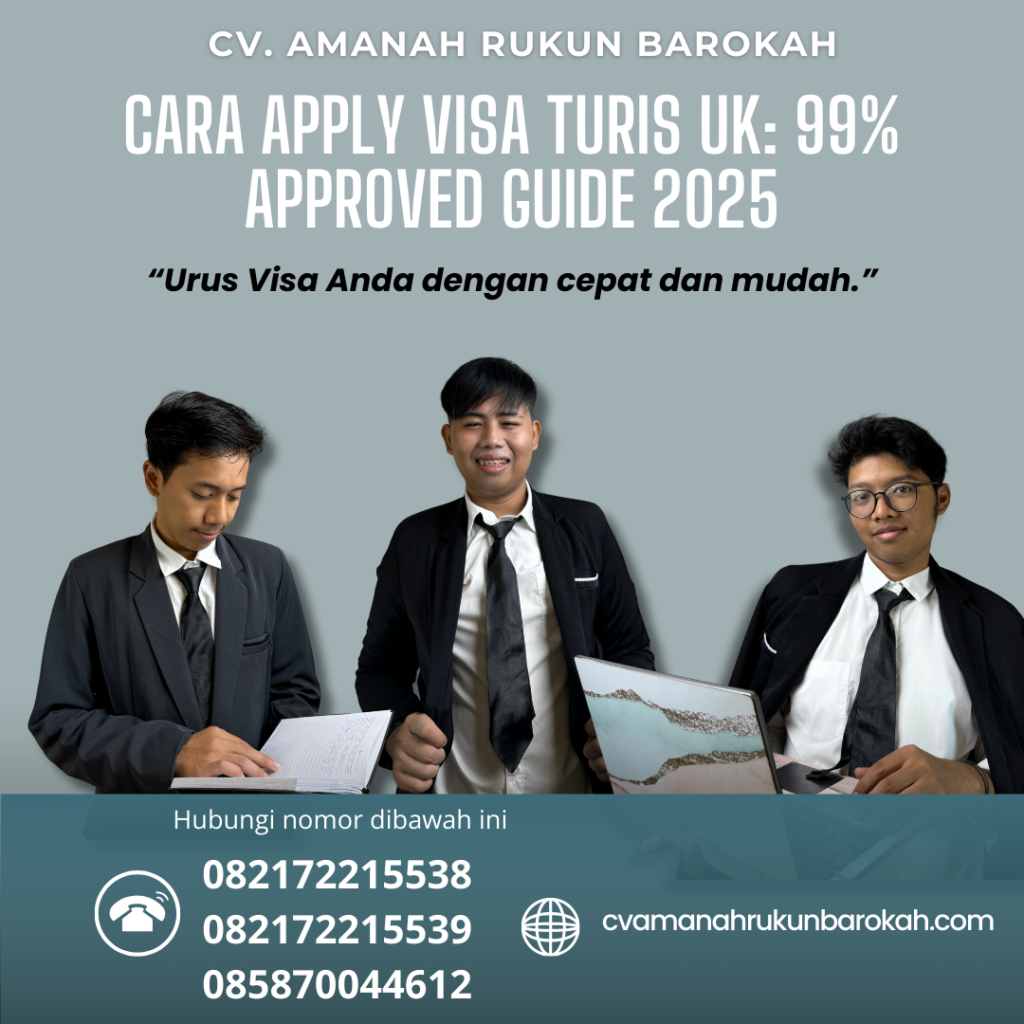 Cara Apply Visa Turis Uk 99% Approved Guide 2025