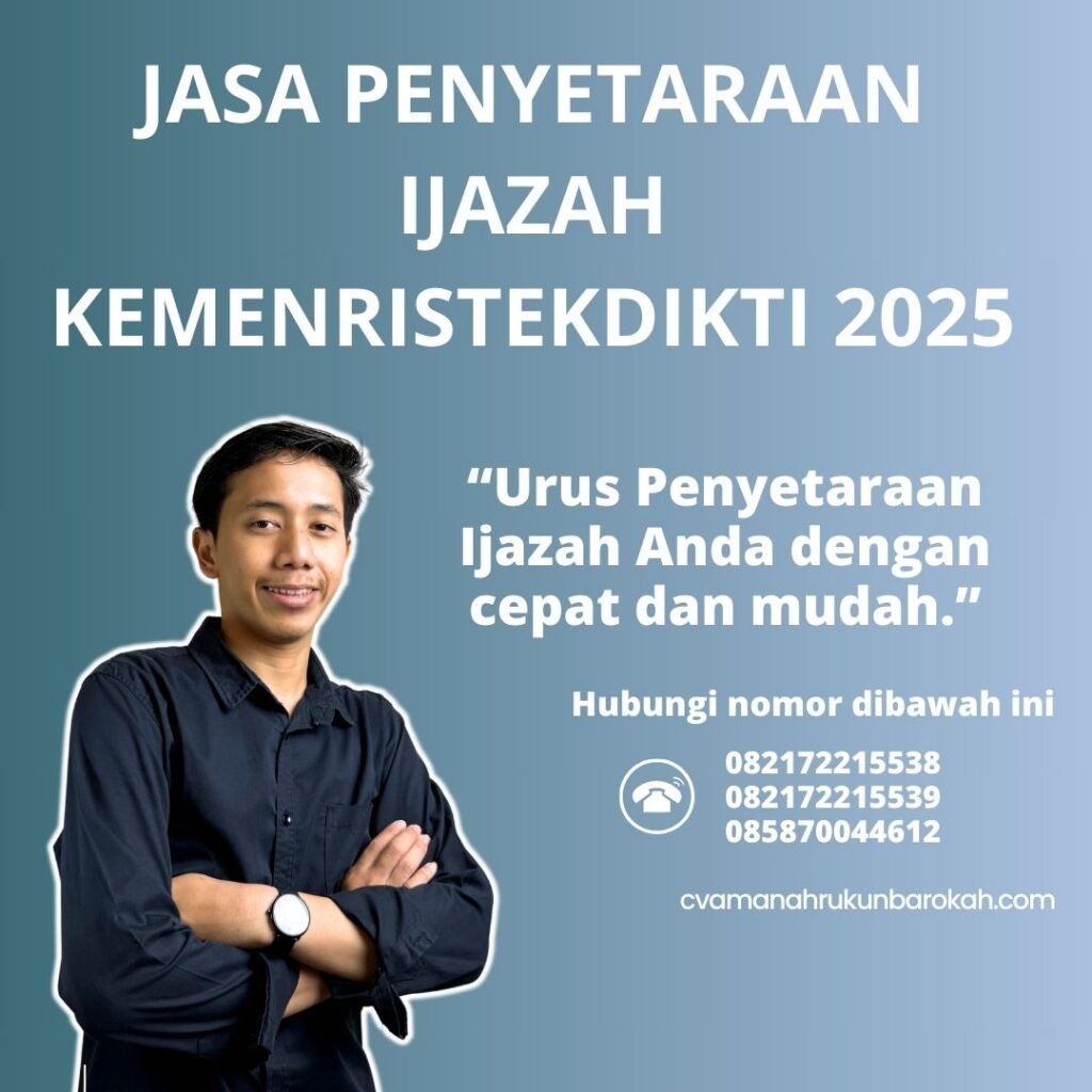 Jasa Penyetaraan Ijazah Kemenristekdikti 2025