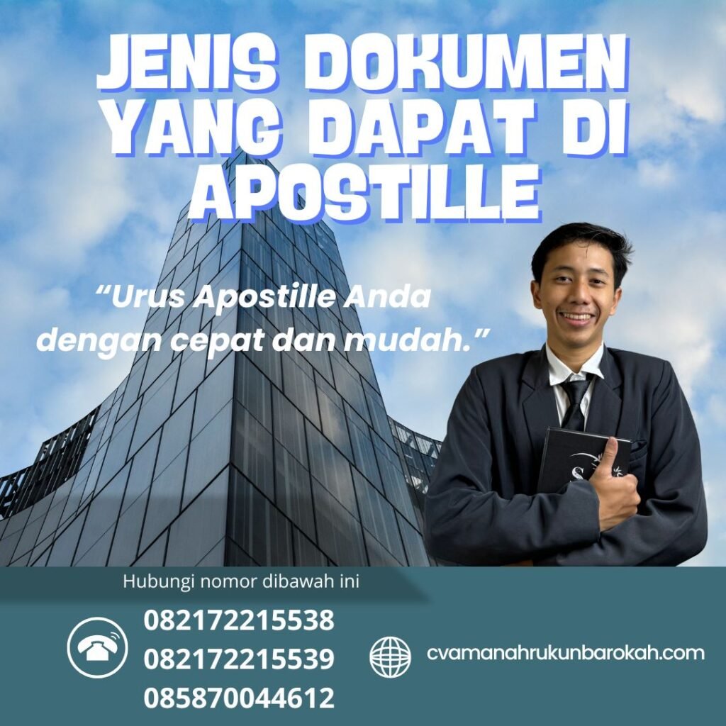 JENIS DOKUMEN YANG DAPAT DI APOSTILLE Jenis dokumen Yang Dapat Di Apostille
