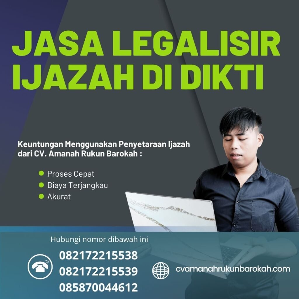 Jasa Legalisir Ijazah di DIKTI Jasa Legalisir Ijazah Di Dikti