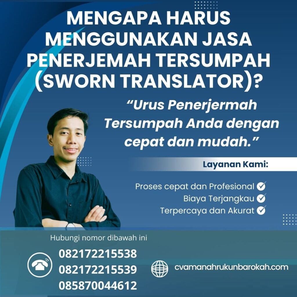Mengapa harus menggunakan Jasa Penerjemah Tersumpah (Sworn Translator) Mengapa Harus Menggunakan Jasa Penerjemah Tersumpah (sworn Translator)