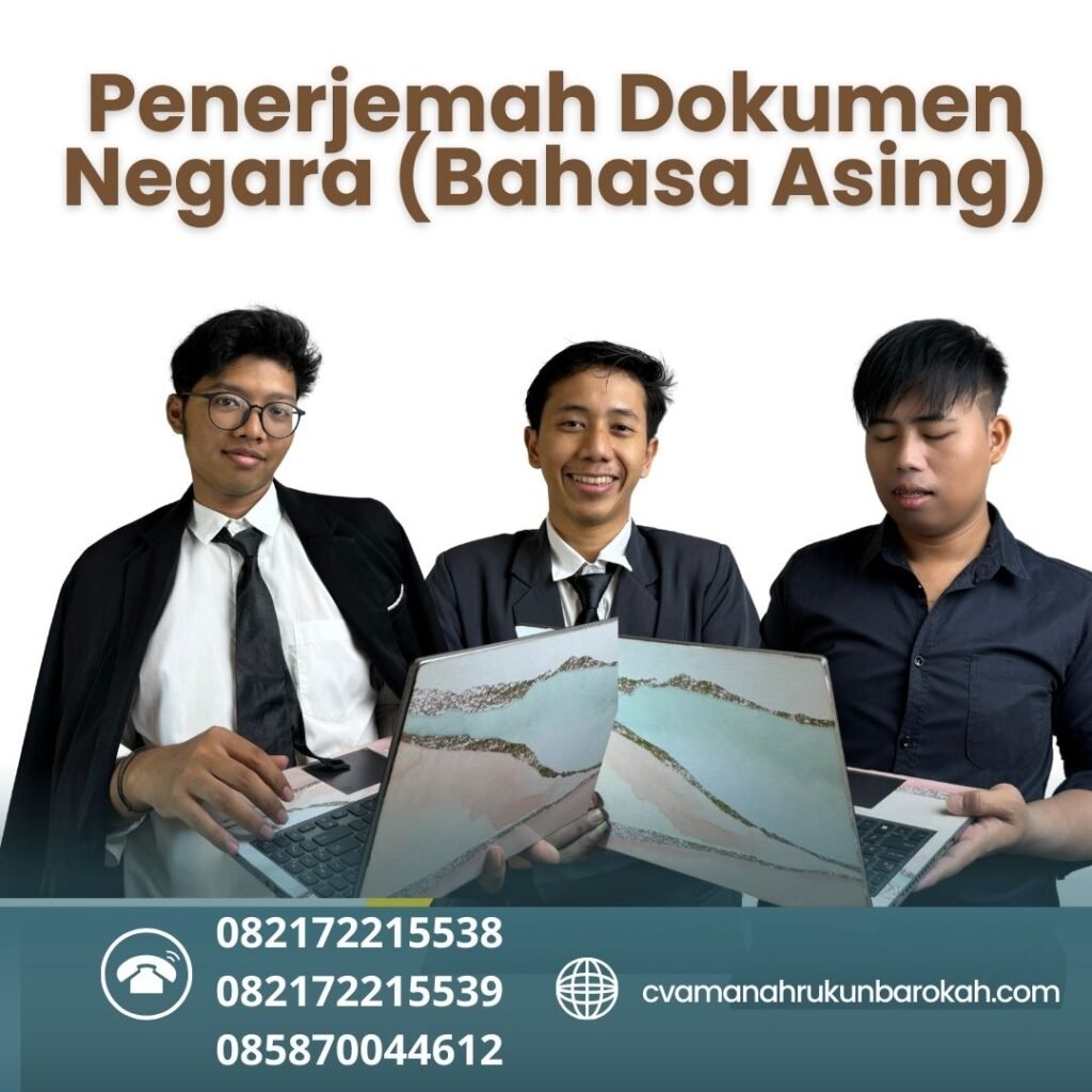 Penerjemah Dokumen Negara (Bahasa Asing) Penerjemah Dokumen Negara (bahasa Asing)