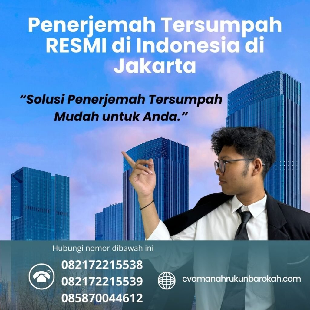 Penerjemah Tersumpah resmi Di Indonesia Di Jakarta