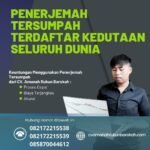 Penerjemah Tersumpah Terdaftar Kedutaan Seluruh Dunia