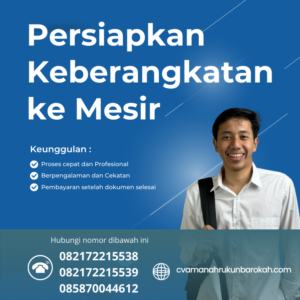 Persiapkan Keberangkatan ke Mesir Persiapkan Keberangkatan Ke Mesir