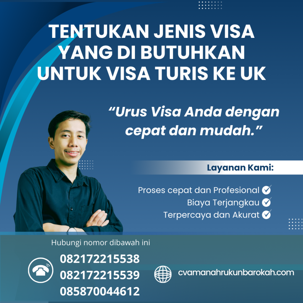 Tentukan Jenis Visa Yang Di Butuhkan Untuk Visa Turis Ke Uk