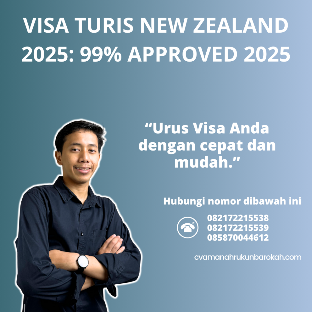 Visa Turis New Zealand 2025 99% Approved 2025