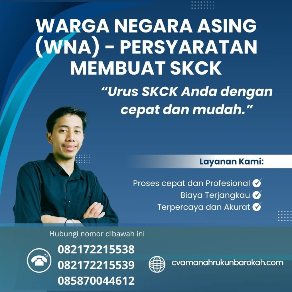 Warga Negara Asing (wna) Persyaratan Membuat Skck