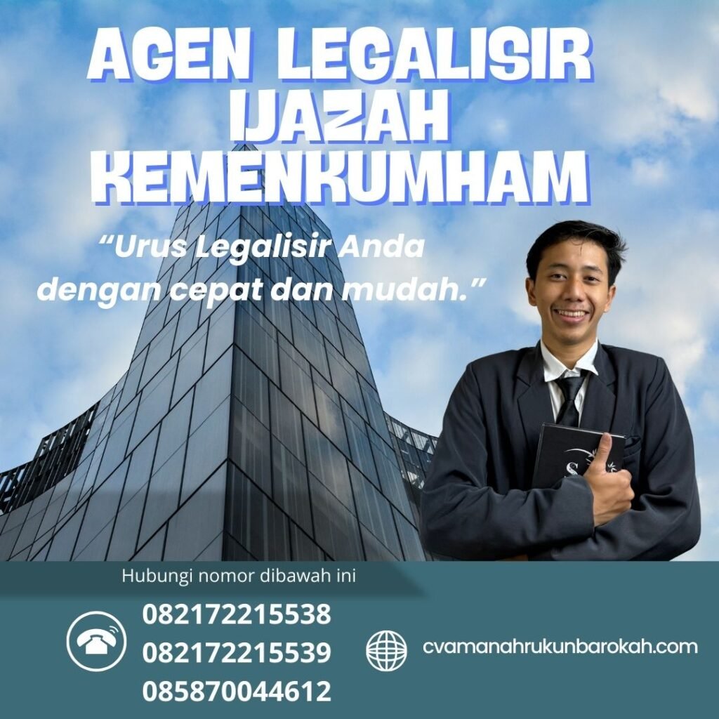 AGEN LEGALISIR IJAZAH KEMENKUMHAM Agen Legalisir Ijazah Kemenkumham