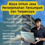 Biaya Untuk Jasa penerjemahan Tersumpah Dan Terpercaya