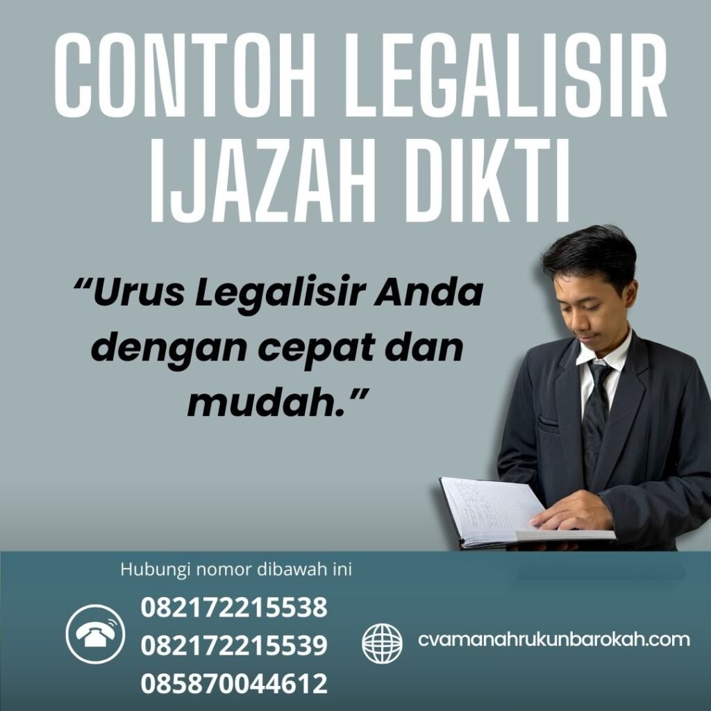 Contoh Legalisir Ijazah DIKTI Contoh legalisir ijazah dikti
