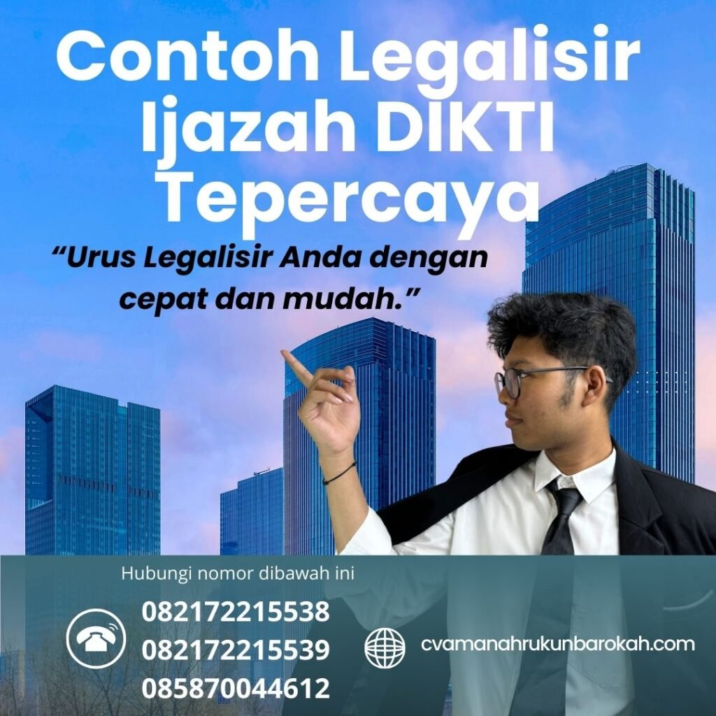 Contoh legalisir ijazah dikti tepercaya