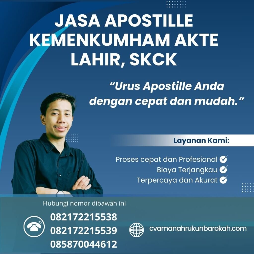 Jasa Apostille Kemenkumham Akte Lahir, Skck