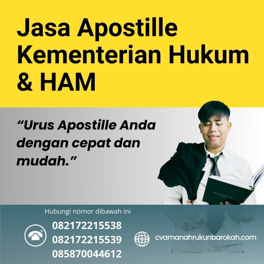 Jasa Apostille Kementerian Hukum & Ham