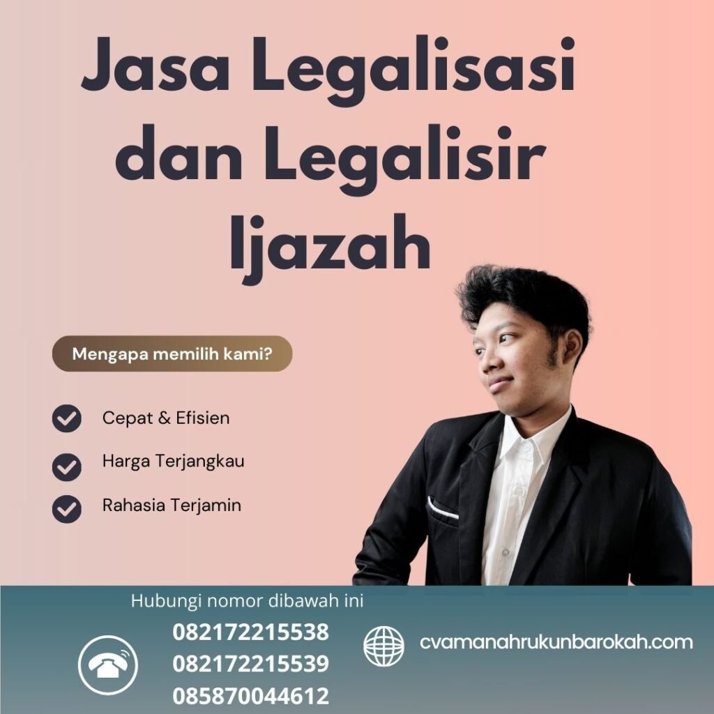 Jasa Legalisasi Dan Legalisir Ijazah