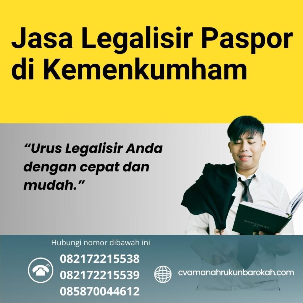 Jasa Legalisir Paspor Di Kemenkumham