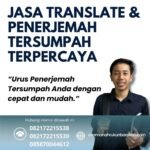 Jasa Translate & Penerjemah Tersumpah Terpercaya