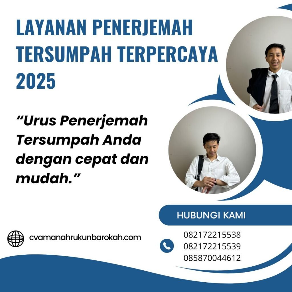 Layanan Penerjemah Tersumpah Terpercaya 2025