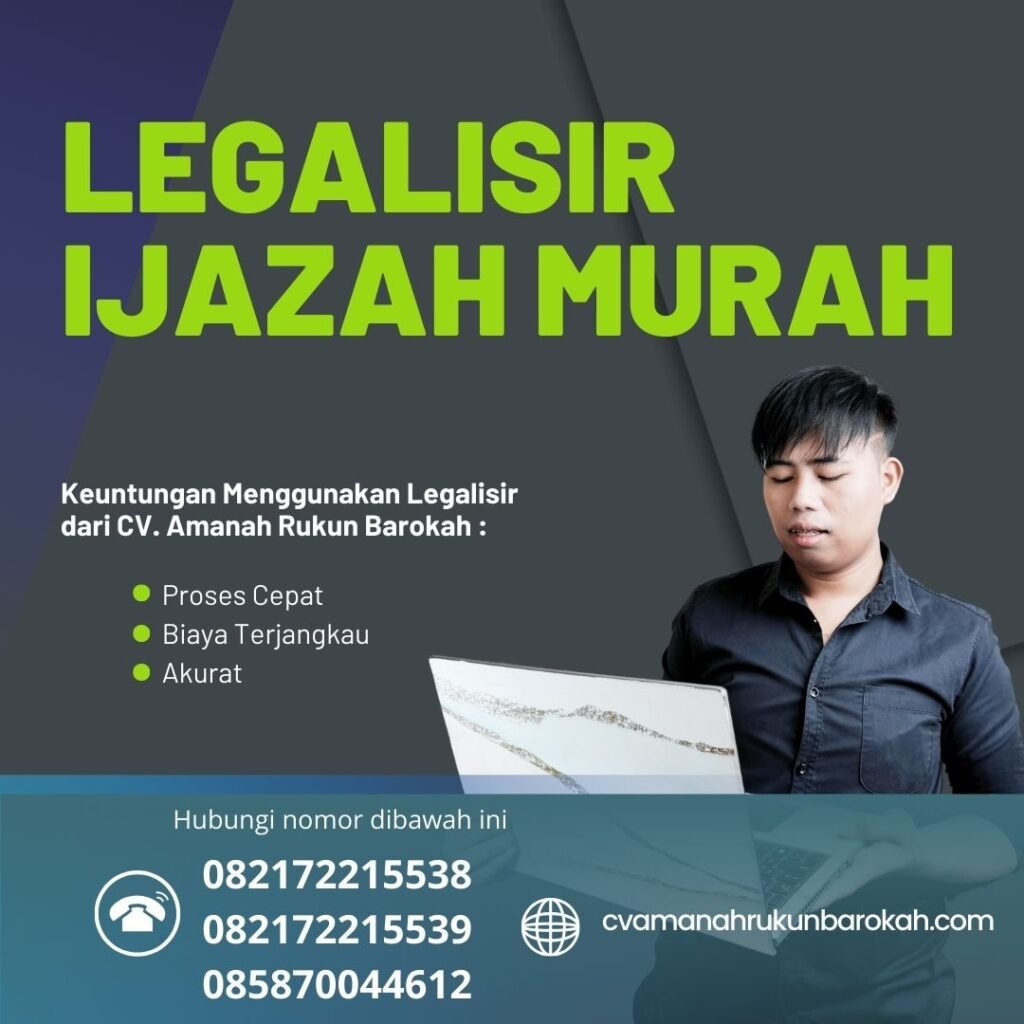 Legalisir ijazah murah
