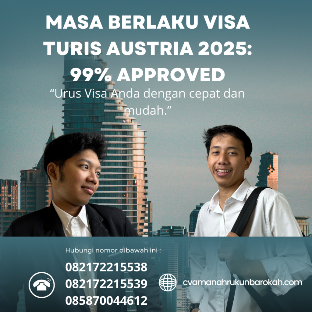 Masa Berlaku Visa Turis Austria 2025 99% Approved