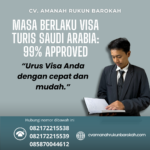 Masa Berlaku Visa Turis Saudi Arabia 99% Approved