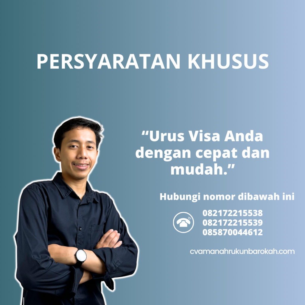 Persyaratan Khusus Persyaratan Khusus