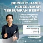 Berikut hasil penerjemah tersumpah resmi