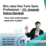 Biro jasa visa turis syria profesional – cv. amanah rukun barokah