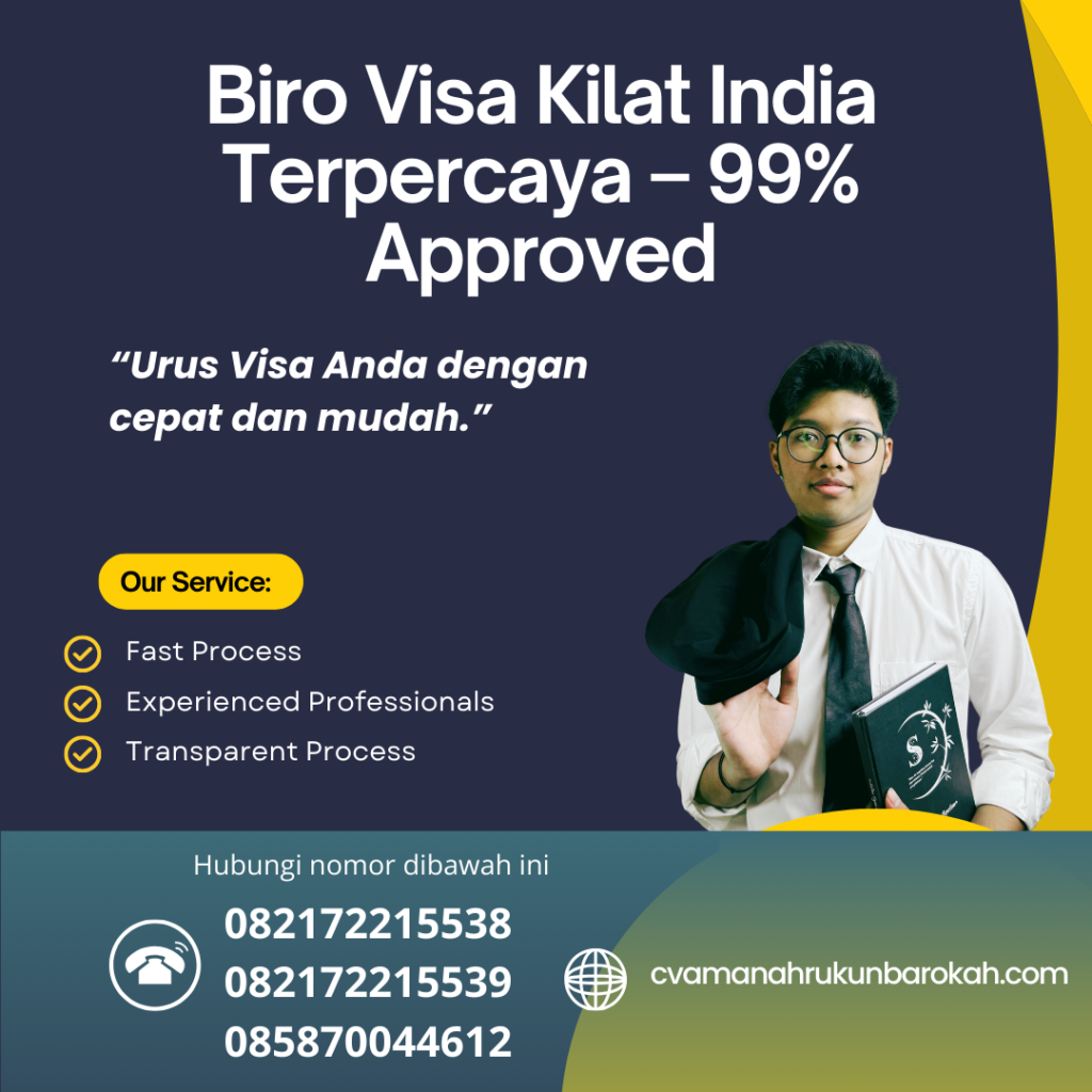 Biro visa kilat india terpercaya – 99% approved