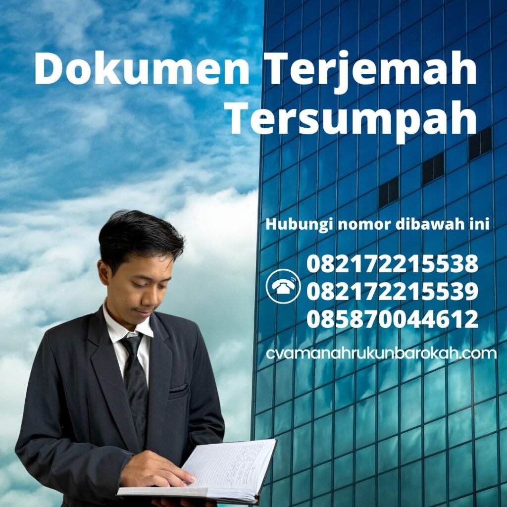 Dokumen Terjemah Tersumpah Dokumen terjemah tersumpah