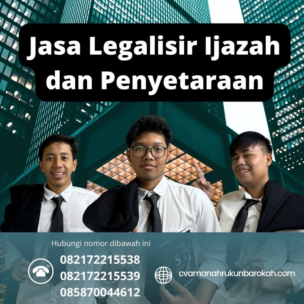 Jasa legalisir ijazah dan penyetaraan