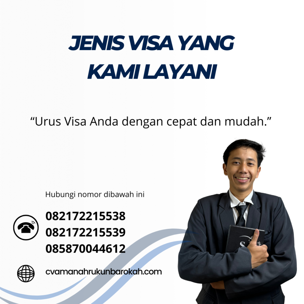 Jenis Visa yang Kami Layani Jenis visa yang kami layani