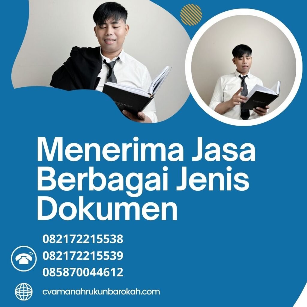 Menerima Jasa Berbagai Jenis Dokumen Menerima jasa berbagai jenis dokumen